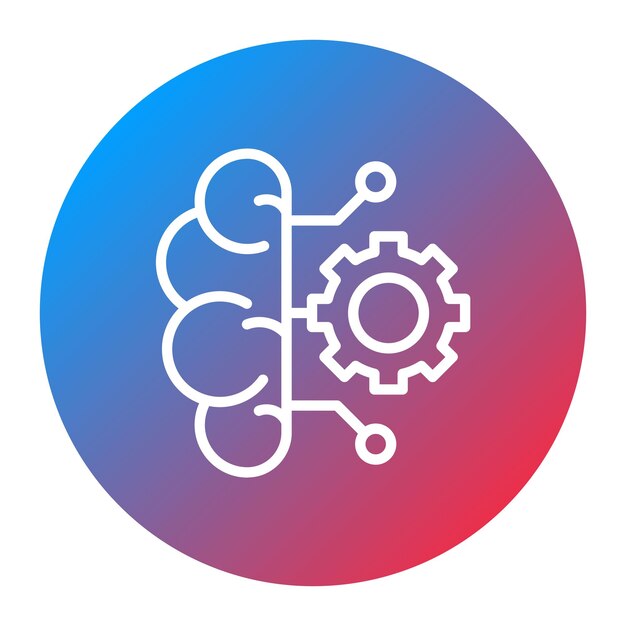 Deep Learning icoon vector afbeelding Kan worden gebruikt voor Data Science