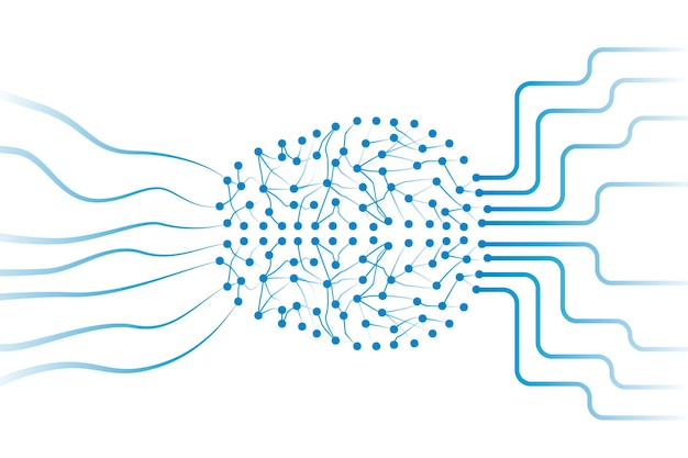 Deep learning kunstmatige neurale netwerken die vorm krijgen als menselijk brein