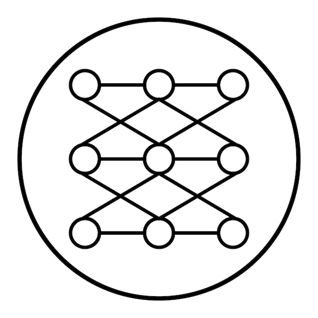 Deep Learning vector icoontje Kan worden gebruikt voor Data Analytics icoonset