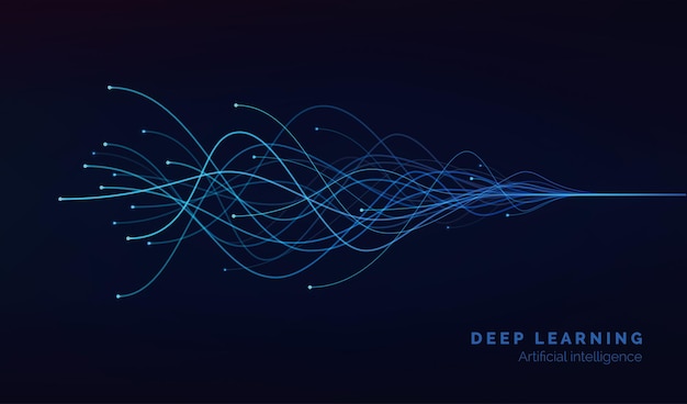 ディープラーニング・ビジュアライゼーション (Deep Learning Visualization) 人工知能 (AI) ニューラルネットワークのコンセプト ウェーブ・エクアライザー (Wave Equalizer) 