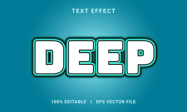 Deep text effect editable modern lettering font style