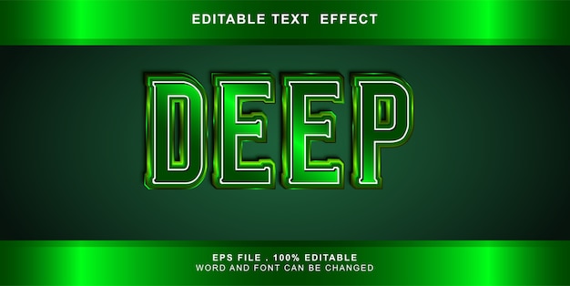 deep text effect editable