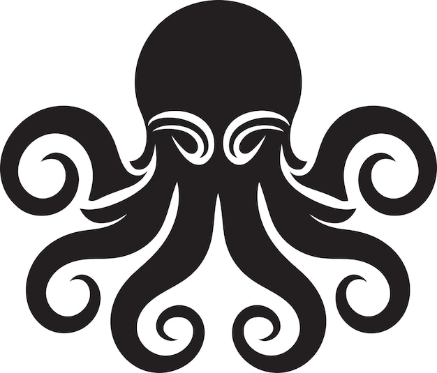 Deepwater Delights Octopus Icon Векторный чернильный корпус Insights Логотип Octopus