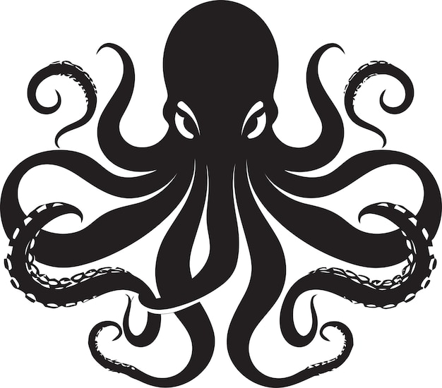 Deepwater Dynamics Octopus Emblem Design Inked Impressions Octopus Icon Vector