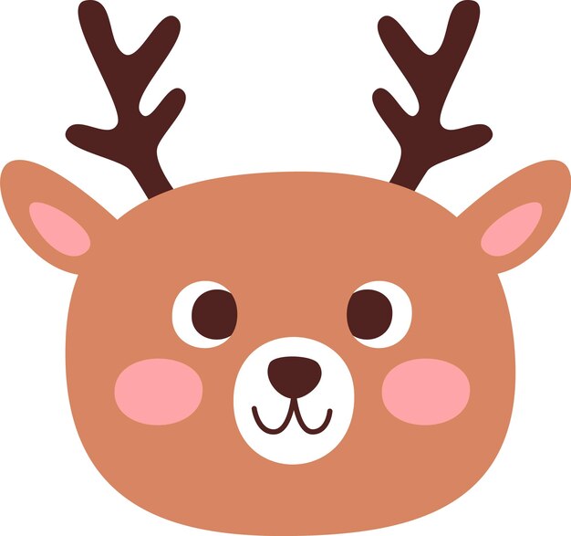 Vector deer animal face