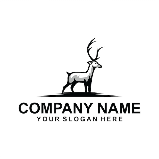 Deer animals logo vector