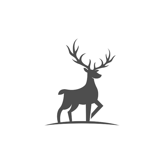 Deer antler illustration logo vector template