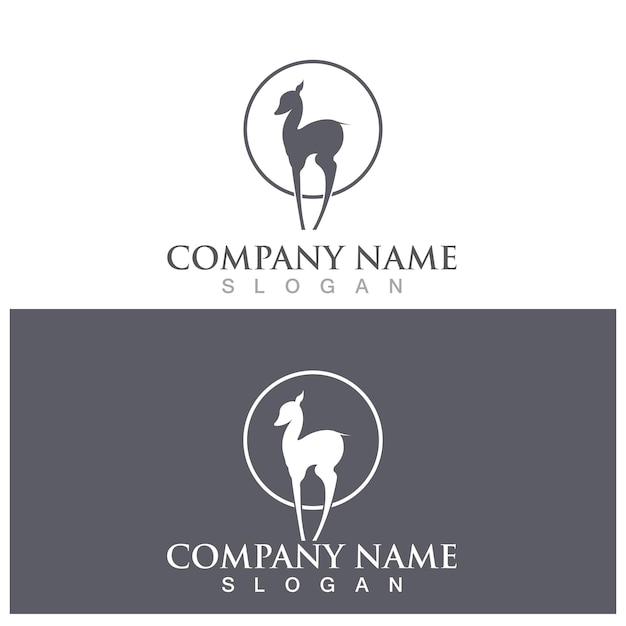 deer antler simple luxury logo and vector template