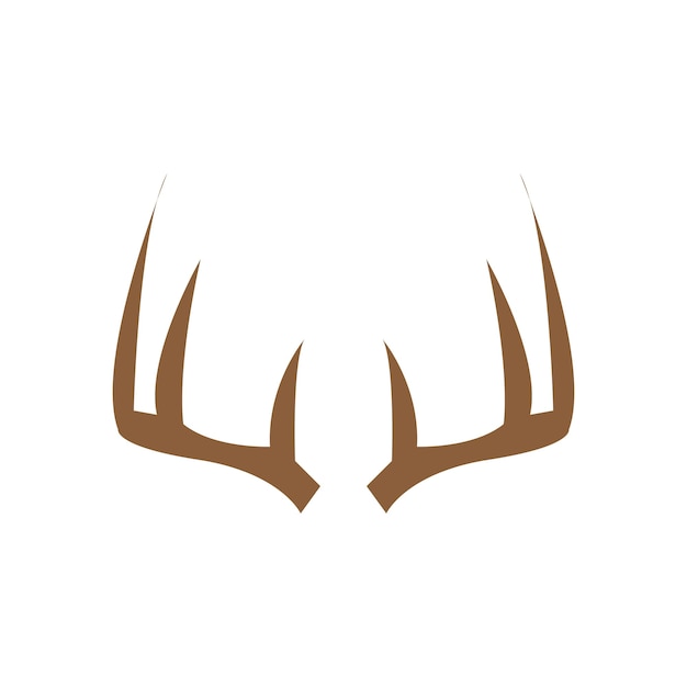 Deer antler simple luxury logo and vector template