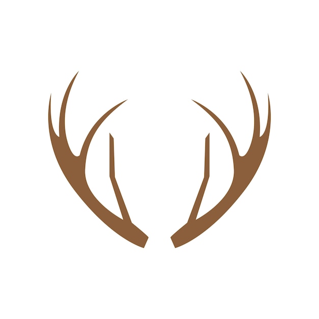 Vector deer antler simple luxury logo and vector template