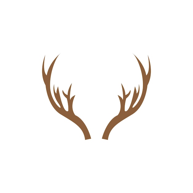 Deer antler simple luxury logo and vector template