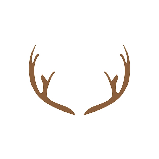 Deer antler simple luxury logo and vector template