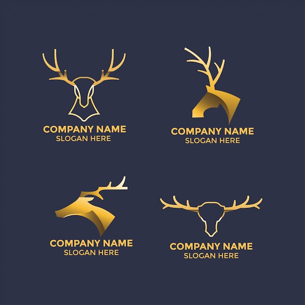 Deer antlers illustration design for logo and mascot template 