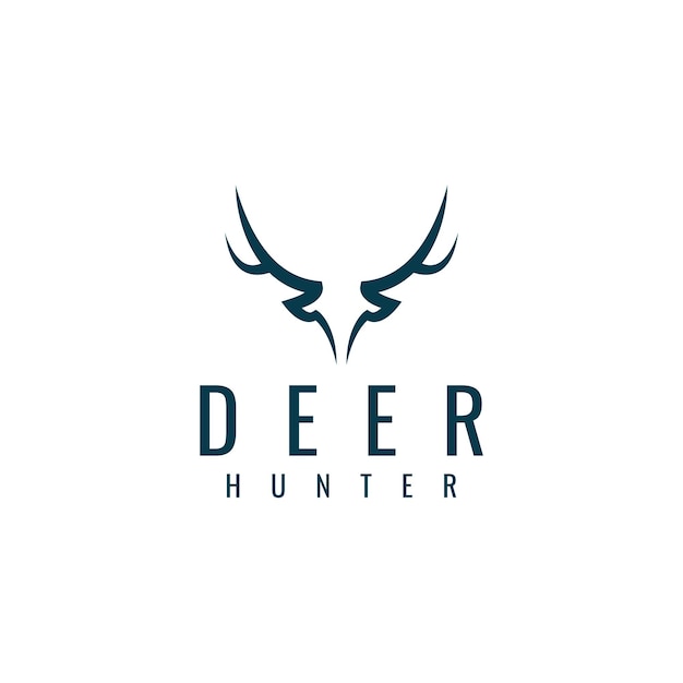 Deer antlers logo template design