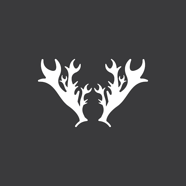 Vector deer antlers logo template illustratie ontwerp
