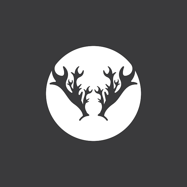 Deer Antlers Logo Template Illustratie Ontwerp