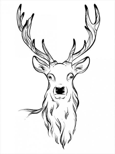 Vector deer antles