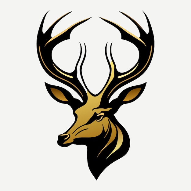 deer body logo left vector illustration