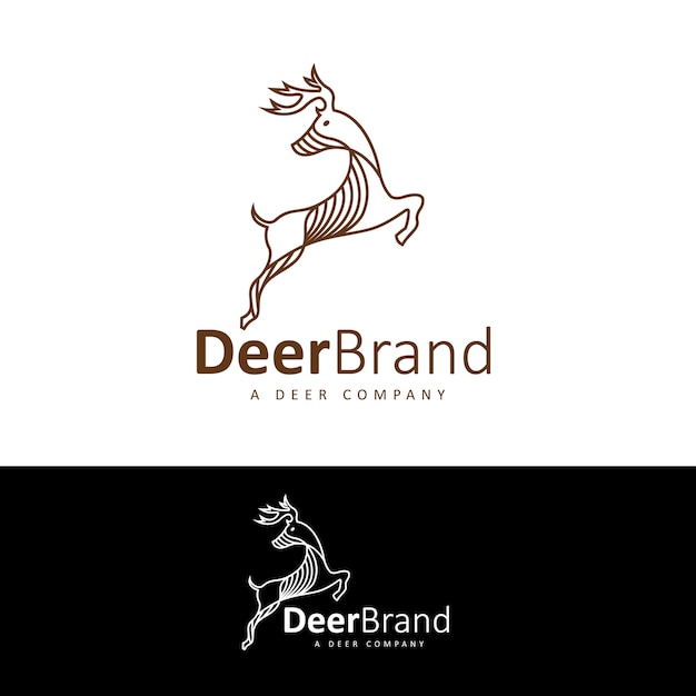 Deer-brand-line-art-logo