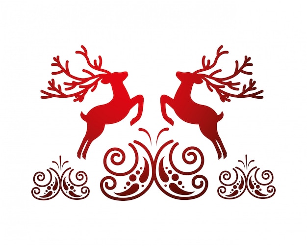 Deer card decoration