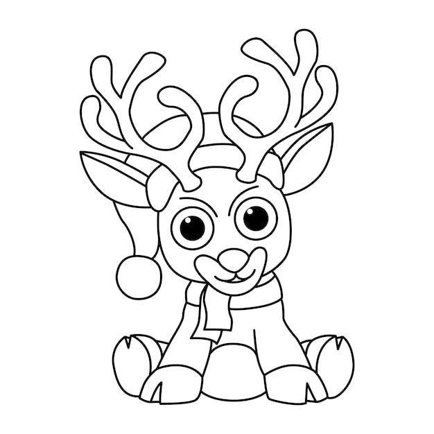 Deer cartoon vector illustration