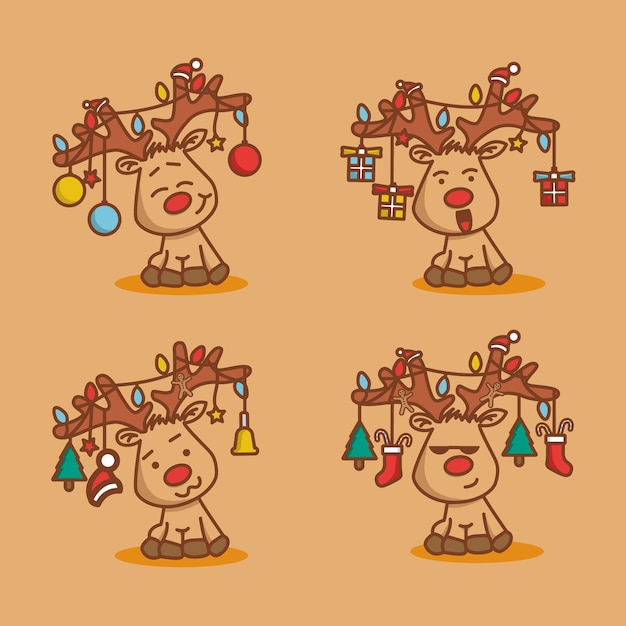 Deer characters in various faces