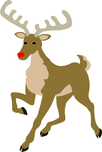 鹿 クリスマス イラスト 野生動物 漫画 休日の絵 新年あけましておめでとうございます