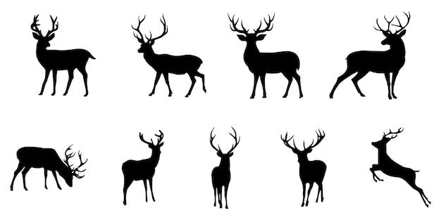 Deer collection icon vector silhouette vector illustration vector graphic eps 10