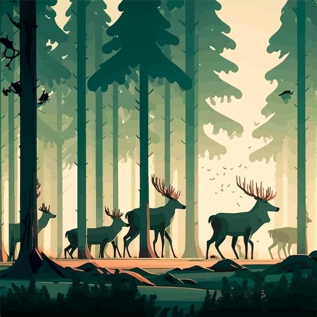 deer colony is in the forest