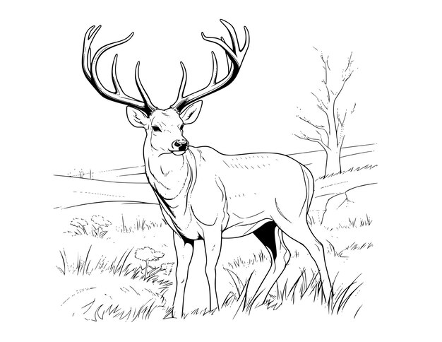 Deer Coloring Pages for Kids