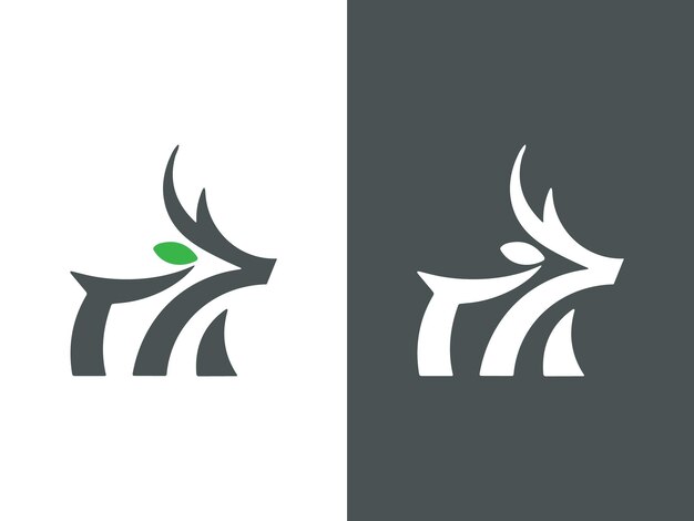 Vector deer creative logo design