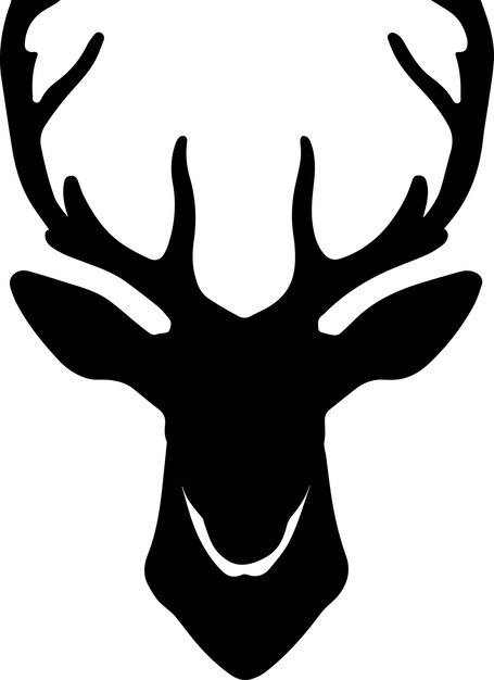 Deer Face Vector silhouette illustration 20