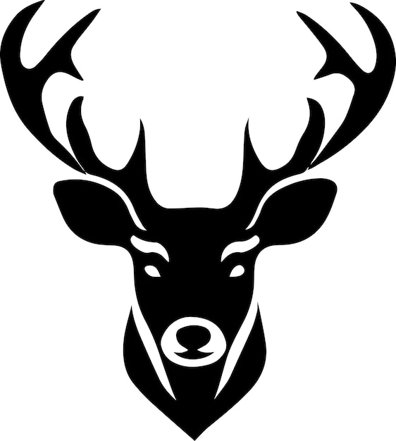 Deer Face Vector silhouette illustration 5