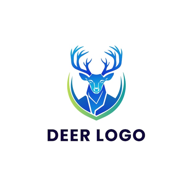 Deer gradient colorful illustration logo