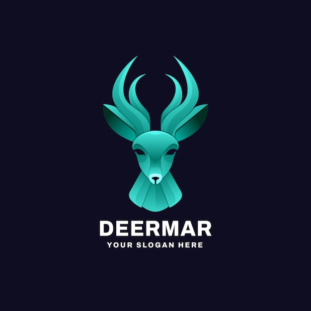 Deer Gradient Logo Vector Icon Illustration