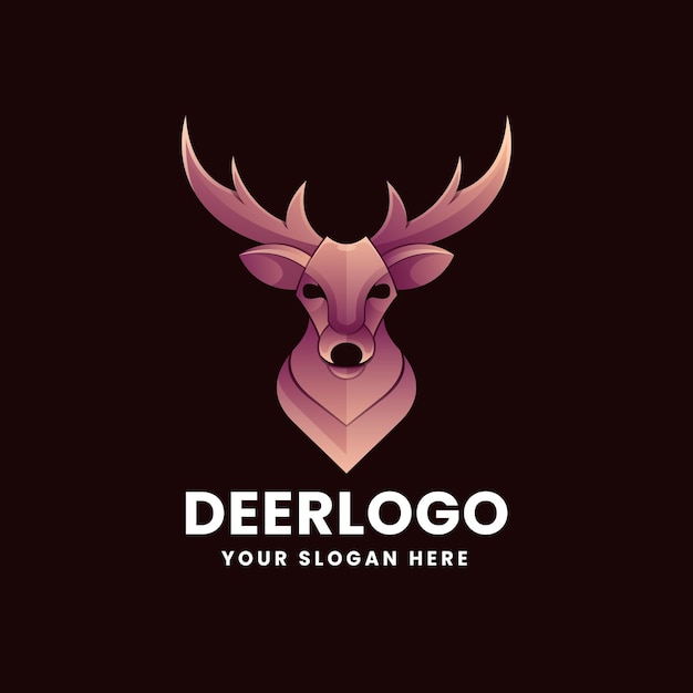 Vector deer gradient logo