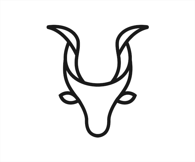 deer head logo design icon