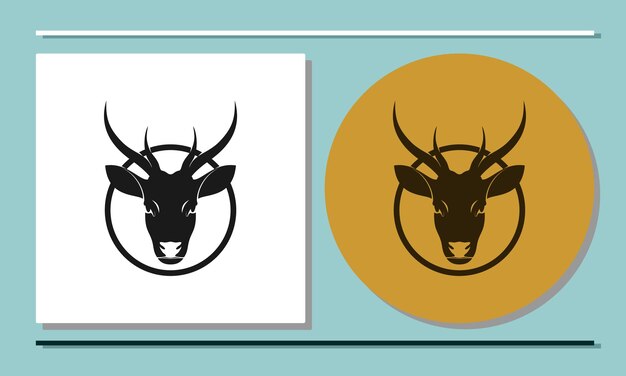 Vector deer head logo design inspiration