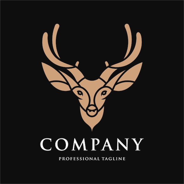 Deer Head Logo Design Template