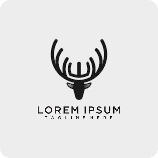 deer head logo design vector image