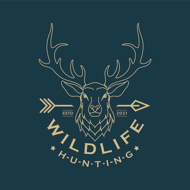 deer head logo design