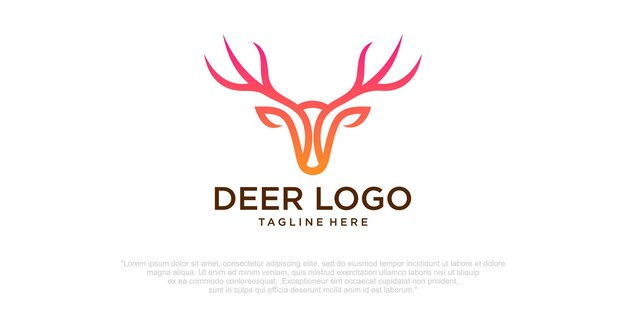 Deer head logo design