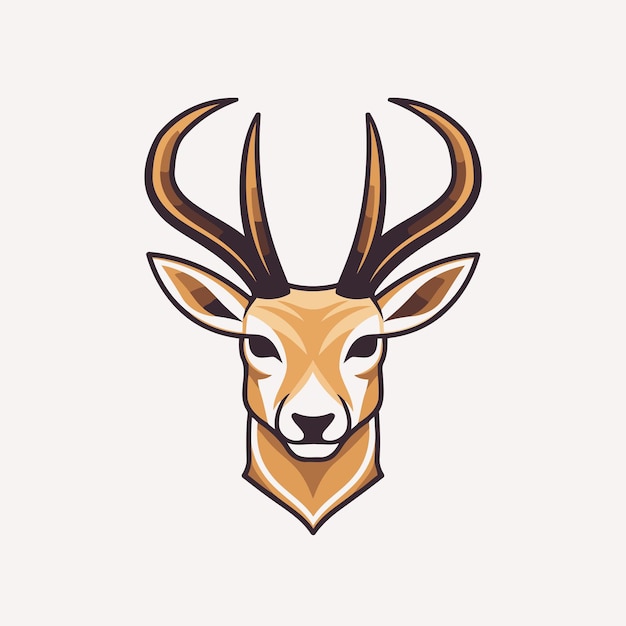 Deer head logo vector illustratie wild dier logo ontwerp sjabloon