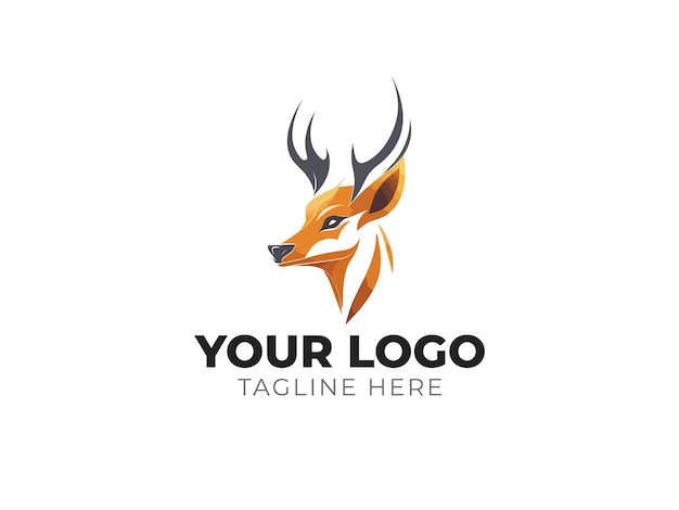 Deer Head Logo Vector voor elegante branding