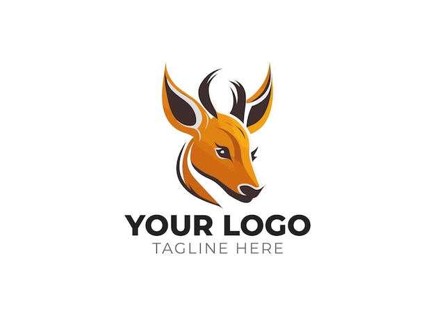 Deer Head Logo Vector voor elegante branding