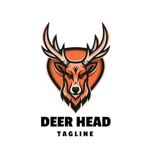 Deer head mascot logo