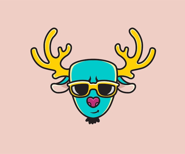 Vector deer head style