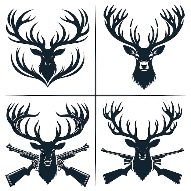 Deer Head SVG Deer Hunting SVG Cut File Cricut file deer Silhouette Hunting Dad SVG Hunt