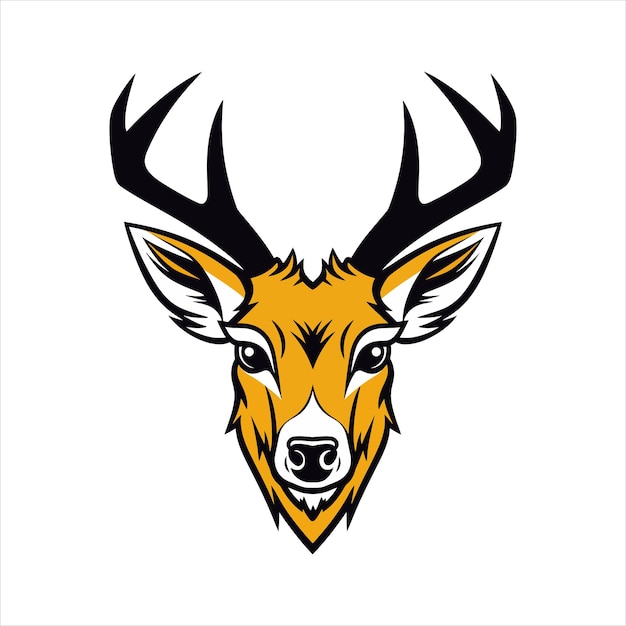 A deer head vector design on white background