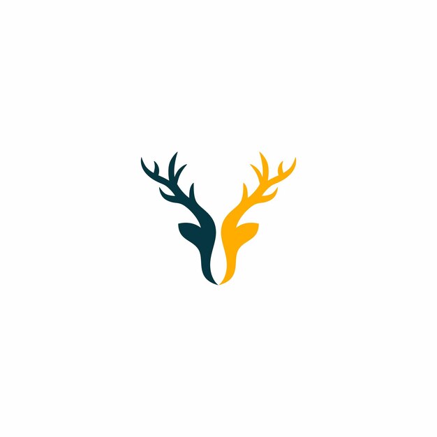 deer head vector logo design